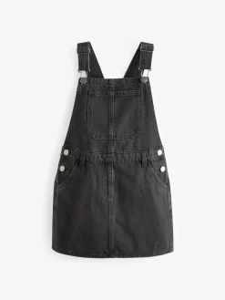 Next Denim Pinafore Dress (3-16yrs) Black