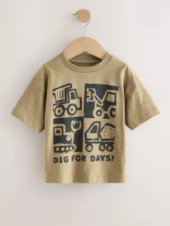 Next Short Sleeve All Over Graphic Print T-Shirts 3 Pack (3mths-7yrs)^BOY Tops|Multipacks
