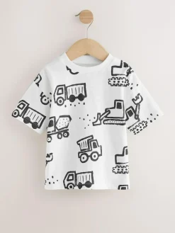 Next Short Sleeve All Over Graphic Print T-Shirts 3 Pack (3mths-7yrs)^BOY Tops|Multipacks