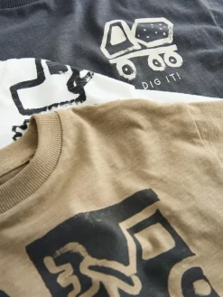 Next Short Sleeve All Over Graphic Print T-Shirts 3 Pack (3mths-7yrs)^BOY Tops|Multipacks