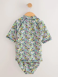 Next Sunsafe Rash Vest Bikini And Scrunchie Swim Set (3-16yrs)^ Swimwear