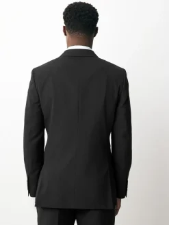Hot Next Black Double Breasted Tailored Two Button Suit Jacket