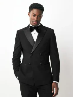 Next Black Double Breasted Tuxedo Suit Jacket^ Blazers & Formal Jackets|Suits & Tuxedos