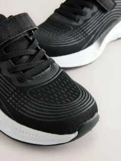 New Next Elastic Lace-Up Trainers Black