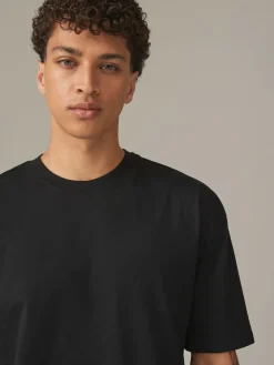 Outlet Next Essential Cotton T-Shirts Relaxed Fit 5 Pack Black