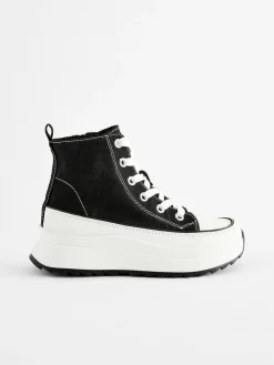 Outlet Next Extra Chunky Lace-Up With Zip Trainers Black
