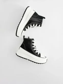 Outlet Next Extra Chunky Lace-Up With Zip Trainers Black