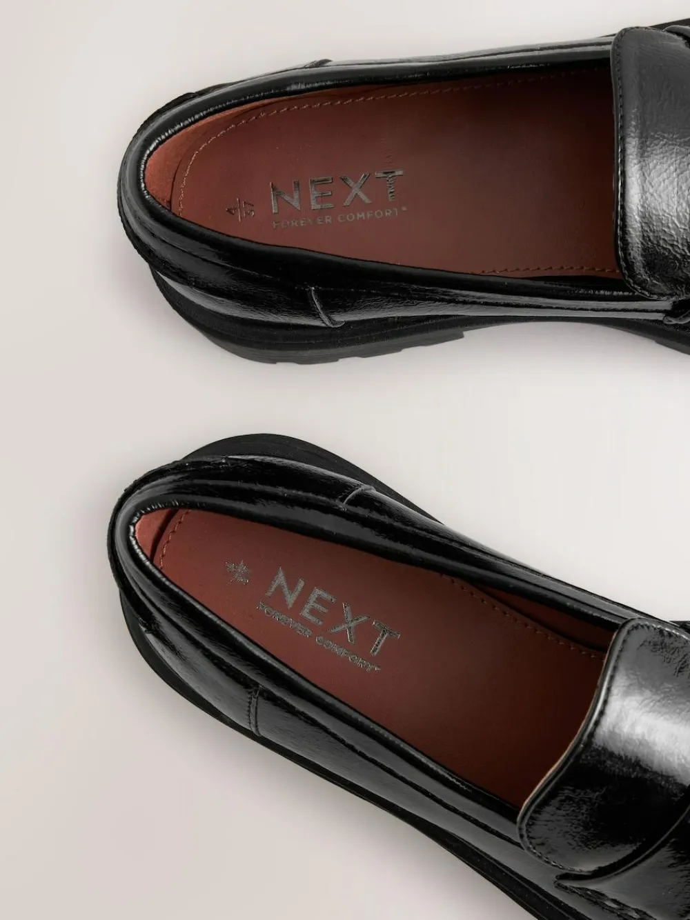 Online Next Extra Wide Fit Chunky Loafers Black