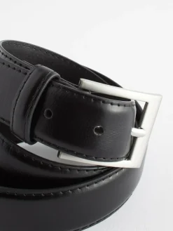 Next Faux Leather Belt Black