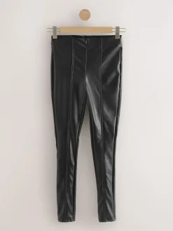 Hot Next Black Faux Leather Leggings
