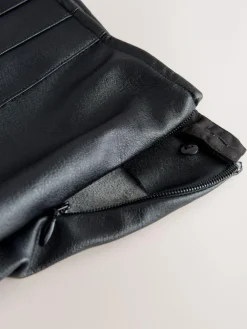 Next Faux Leather Midi Kilt Skirt^Women Skirts