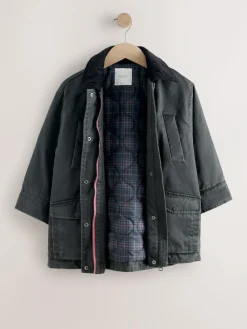 Next Black Faux Waxed Jacket (5-14yrs)^ Jackets & Coats|Snowsuits & Coats