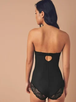Online Next Firm Tummy Control Cupped Lace Body Black