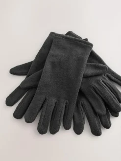 Outlet Next Fleece Gloves 2 Pack Black