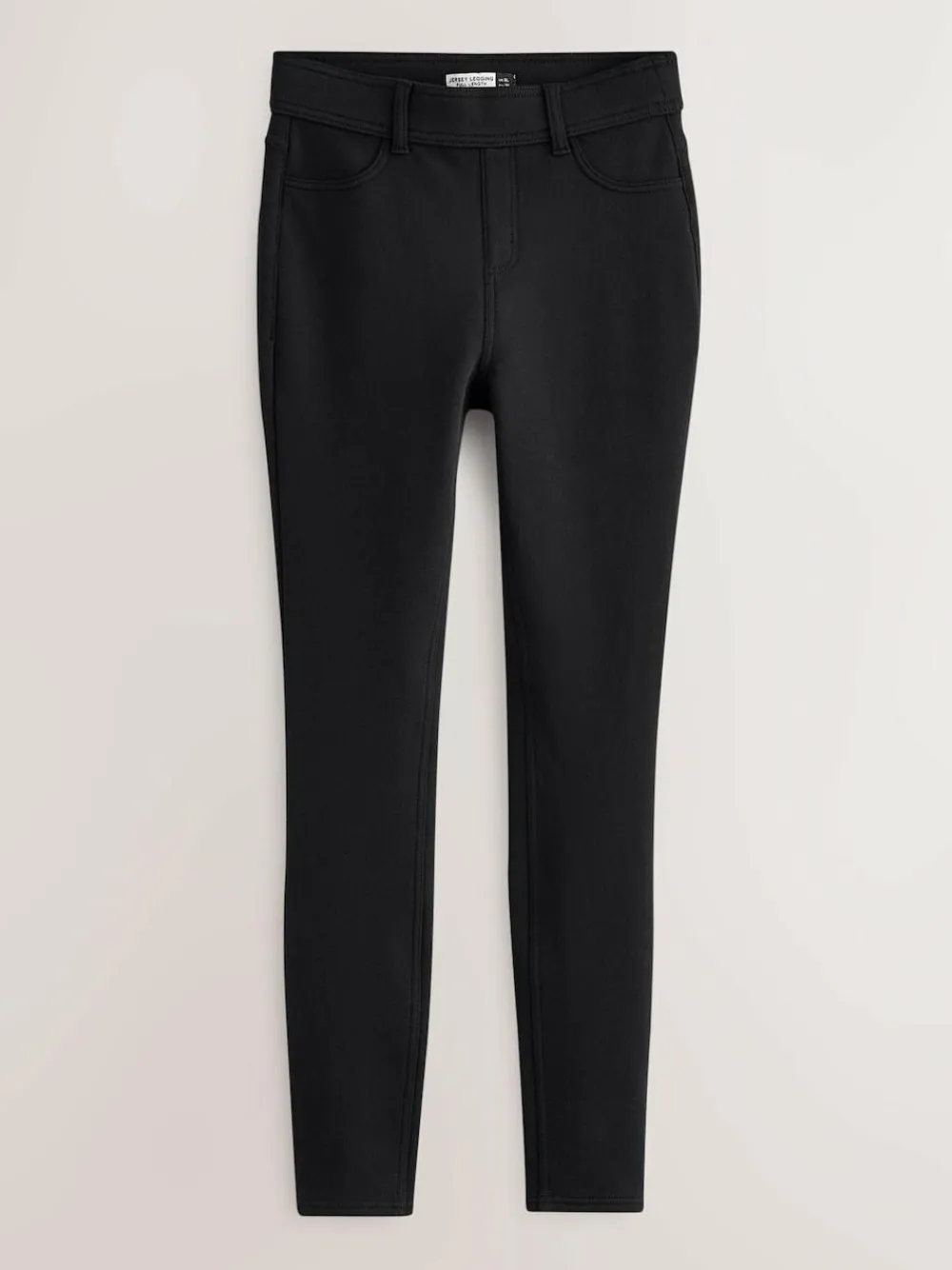 Next Black Fleece Lined Warm Handle Cosy Jersey Denim Leggings^Women Leggings & Sweatpants