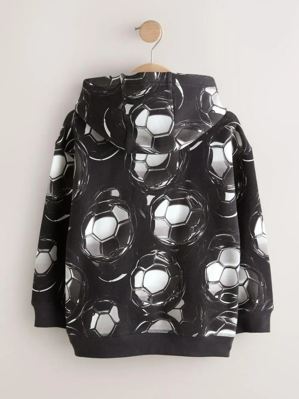 Next Black Football Print Older Boys Graphic Print Hoodie (3-16yrs)^BOY Sweatshirts & Hoodies
