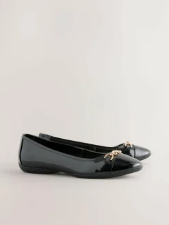 Next Black Forever Comfort® Chain Hardware Ballerina Flats^Women Flats