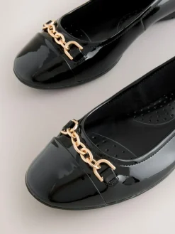 Next Black Forever Comfort® Chain Hardware Ballerina Flats^Women Flats