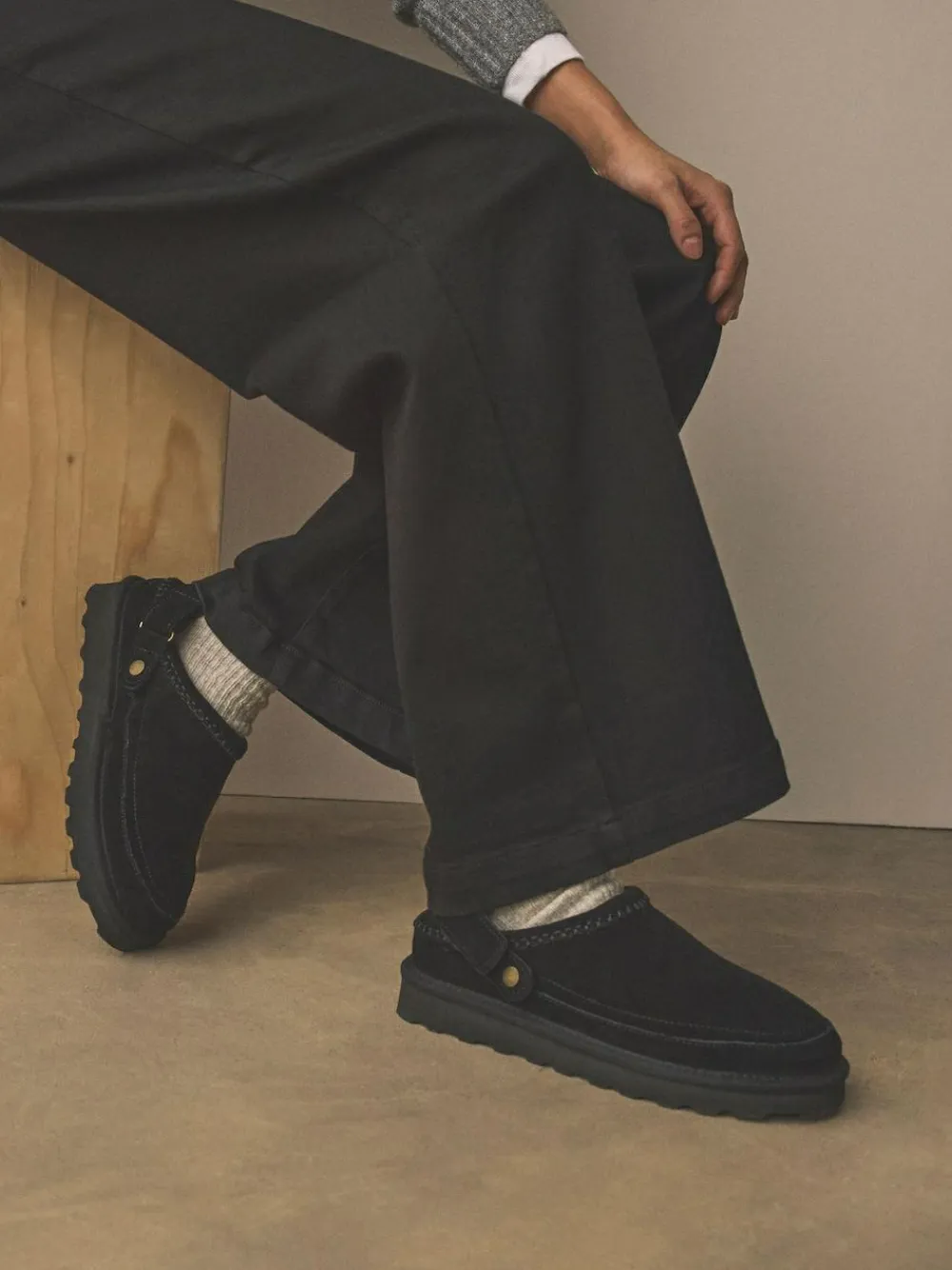 New Next Forever Comfort® Chunky Sole Footbed Clogs Black