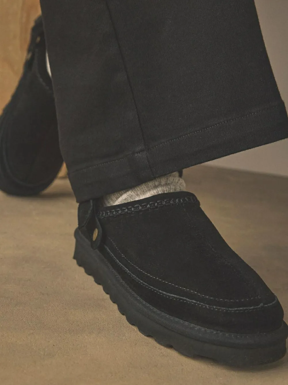 New Next Forever Comfort® Chunky Sole Footbed Clogs Black