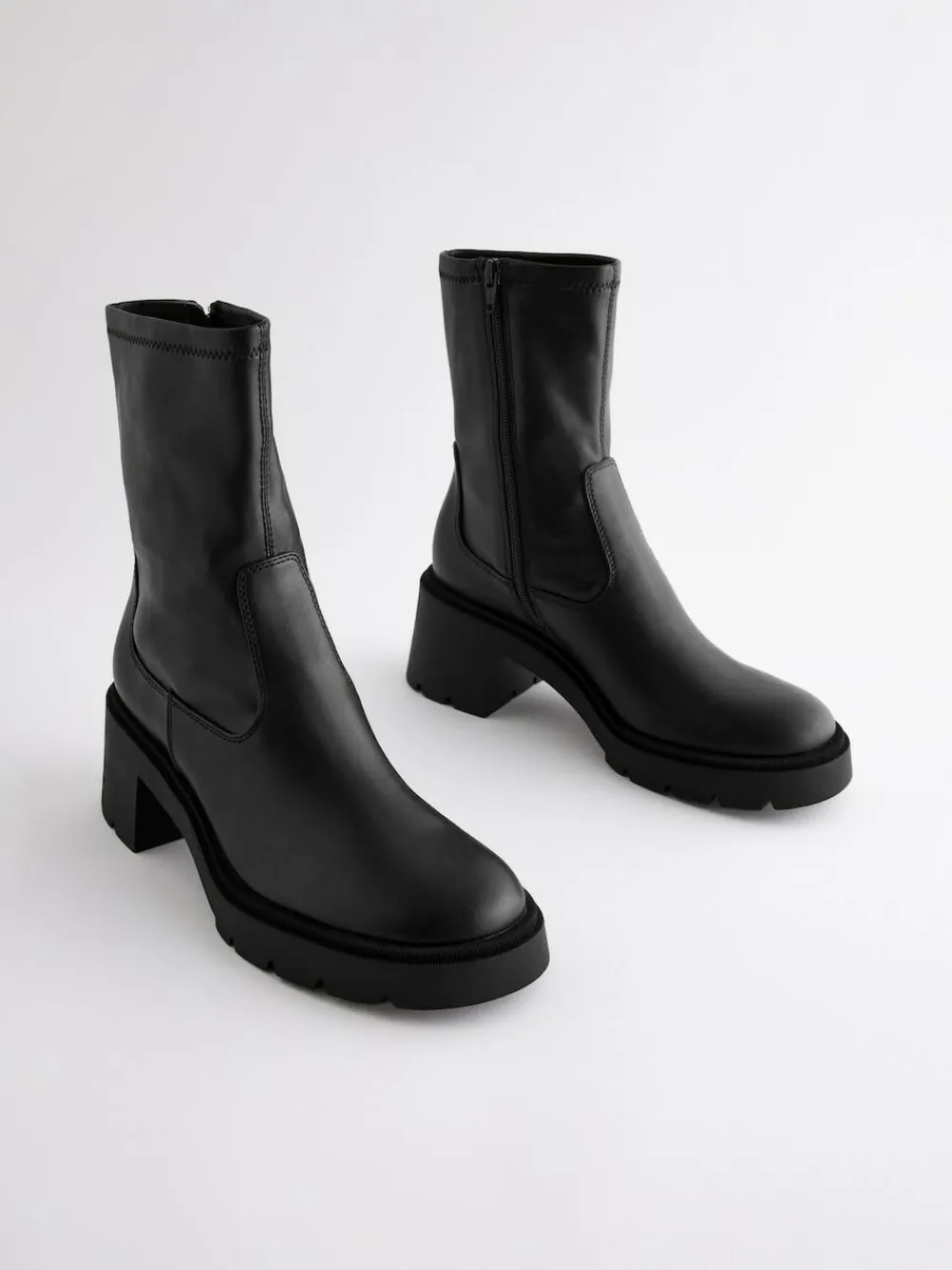 Hot Next Black Forever Comfort® Chunky Sock Ankle Boots