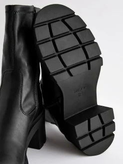 Hot Next Black Forever Comfort® Chunky Sock Ankle Boots