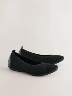 Next Black Forever Comfort® Comfort Flyknit Ballet Flats