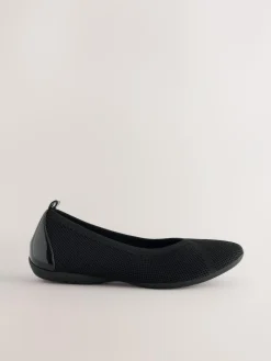 Next Black Forever Comfort® Comfort Flyknit Ballet Flats