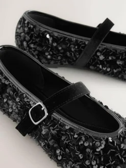 Outlet Next Forever Comfort® Embellished Sequin Mary Jane Shoes Black