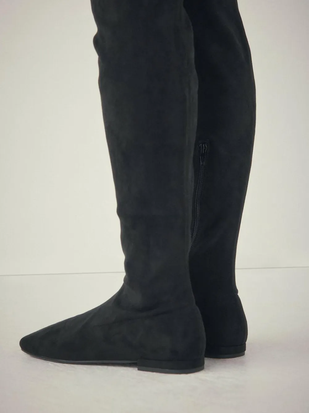 Next Black Forever Comfort® Flat Sock Over The Knee Boots^Women Boots & Wellies|Boots