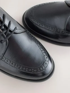 Next Black Forever Comfort® Formal Round Toe Lace Up Shoes^Women Flats