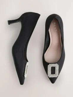 Next Black Forever Comfort Jewel Trim Pointed Court Heels^Women Occasionwear|Heels