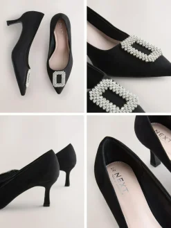 Next Black Forever Comfort Jewel Trim Pointed Court Heels^Women Occasionwear|Heels