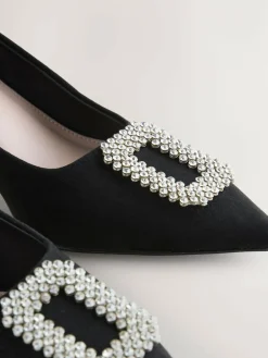 Next Black Forever Comfort Jewel Trim Pointed Court Heels^Women Occasionwear|Heels