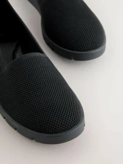 Next Black Forever Comfort® Knitted Slip On Shoes^Women Flats