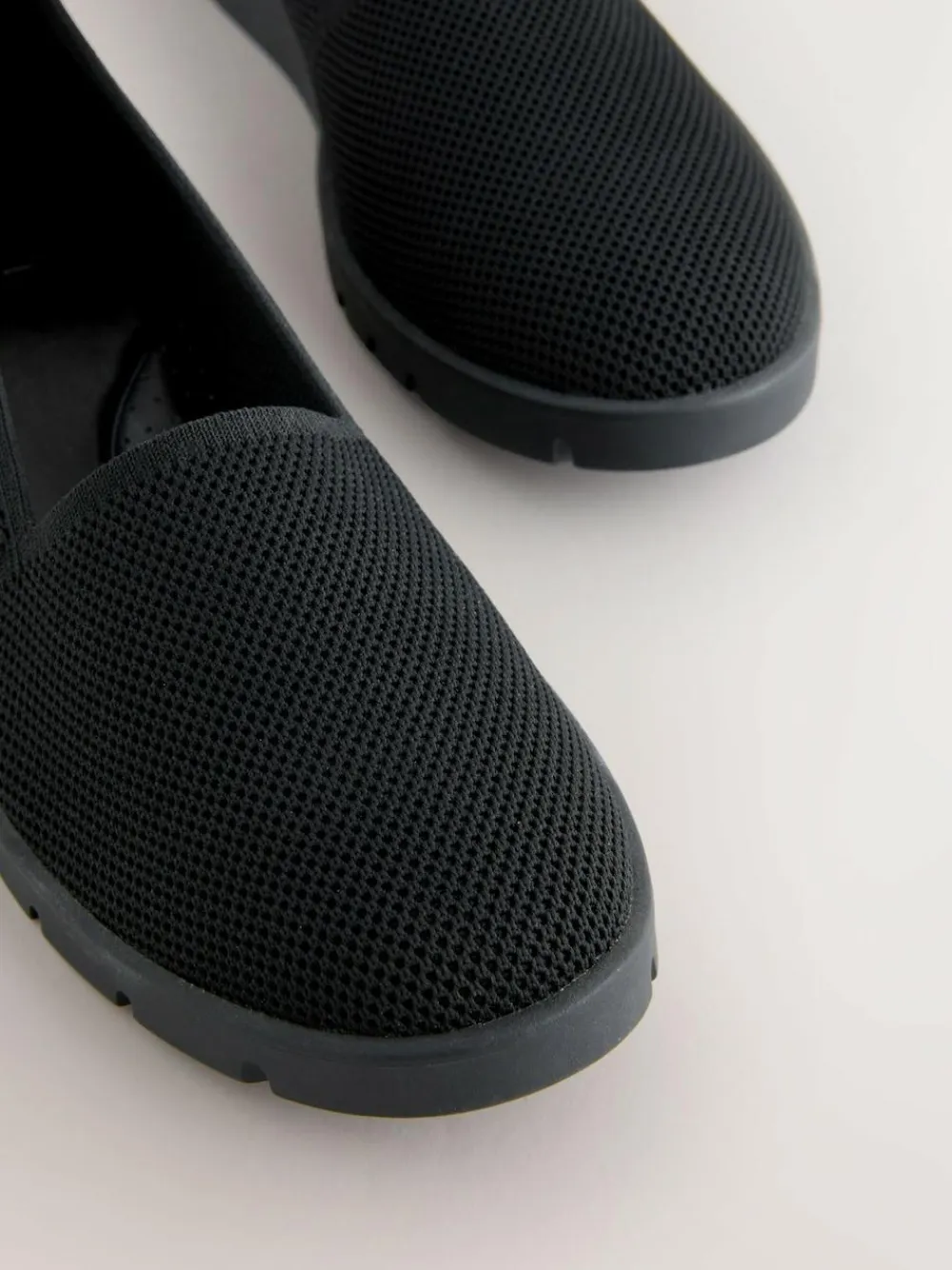 Next Black Forever Comfort® Knitted Slip On Shoes^Women Flats