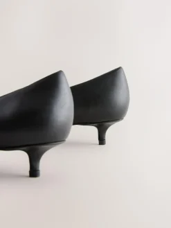 Online Next Forever Comfort® Leather Point Toe Heels Black