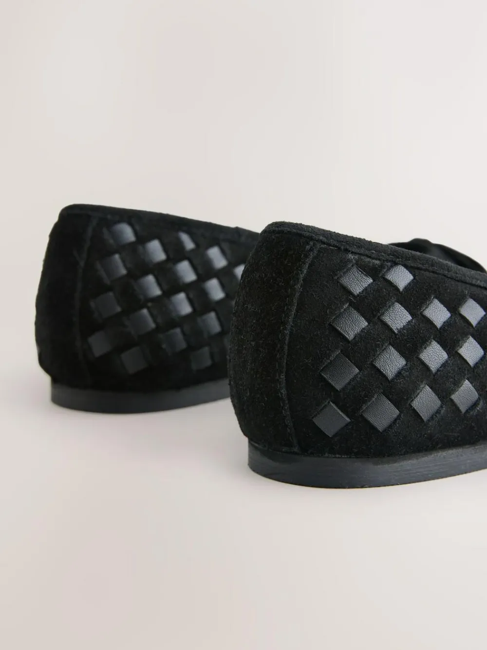 Next Forever Comfort® Leather Weave Ballet Flats Black