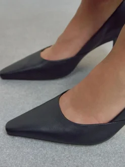 Discount Next Forever Comfort® Leather Pointed Toe Heeled Court Shoes Black