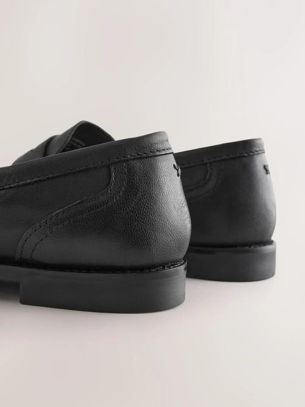 Next Black Forever Comfort® Leather Ruched Saddle Loafers^Women Flats