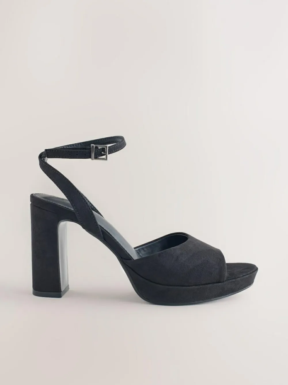 Best Next Forever Comfort® Round Toe Platform Heeled Sandals Black