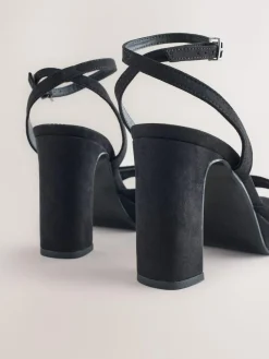 Best Next Forever Comfort® Round Toe Platform Heeled Sandals Black