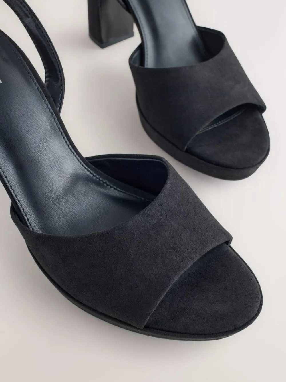 Best Next Forever Comfort® Round Toe Platform Heeled Sandals Black