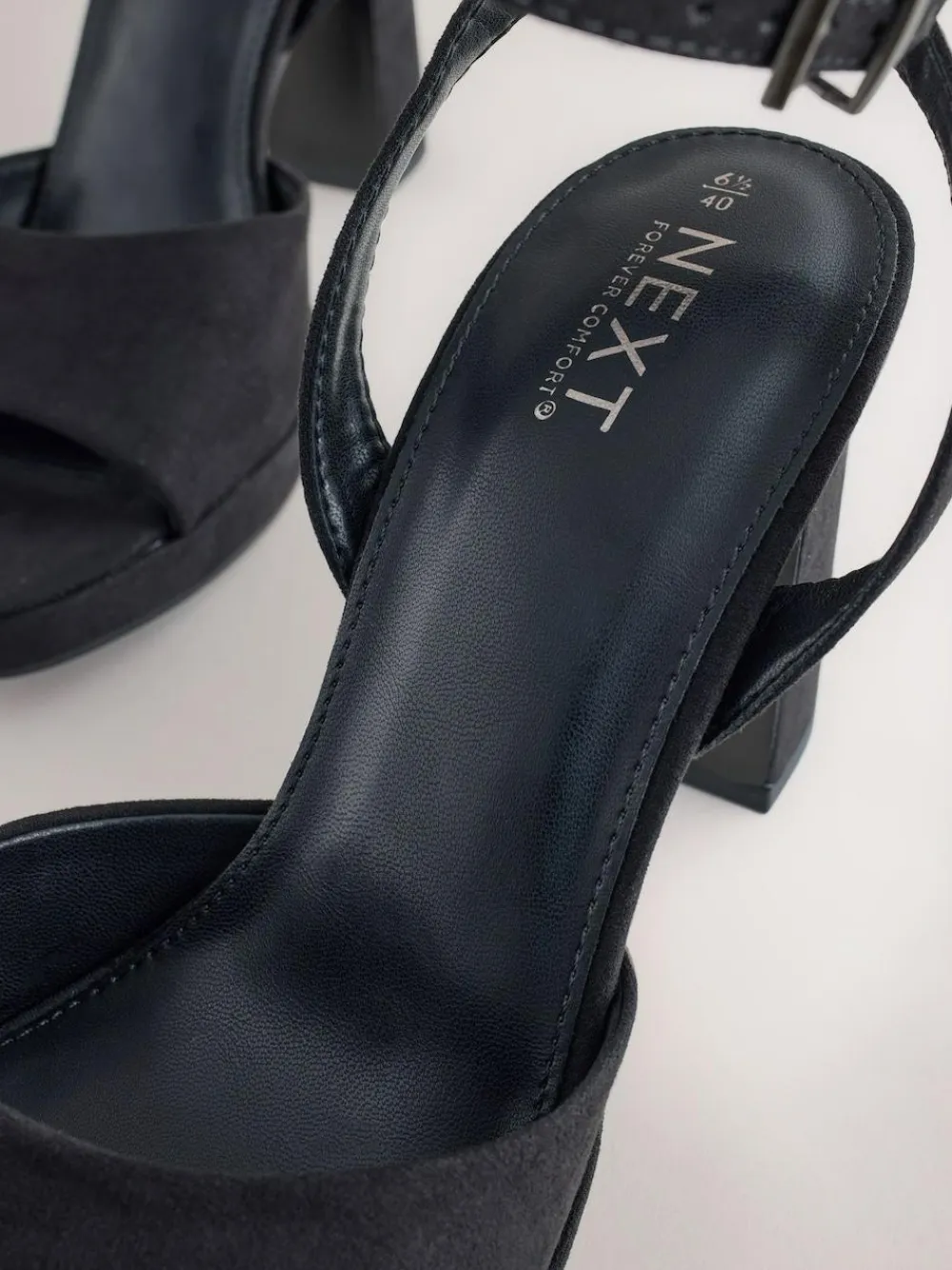 Best Next Forever Comfort® Round Toe Platform Heeled Sandals Black