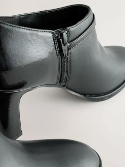 Best Next Black Forever Comfort® Round Toe Block Heel Buckle Detail Shoe Boots