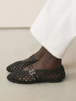 Clearance Next Forever Comfort® Round Toe Weave Double Mary Jane Shoes Black