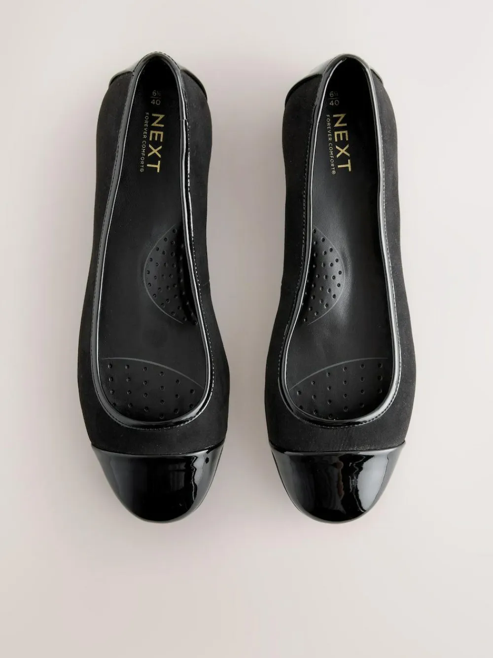 Next Black Forever Comfort® Toe Cap Ballerina Shoes^Women Flats
