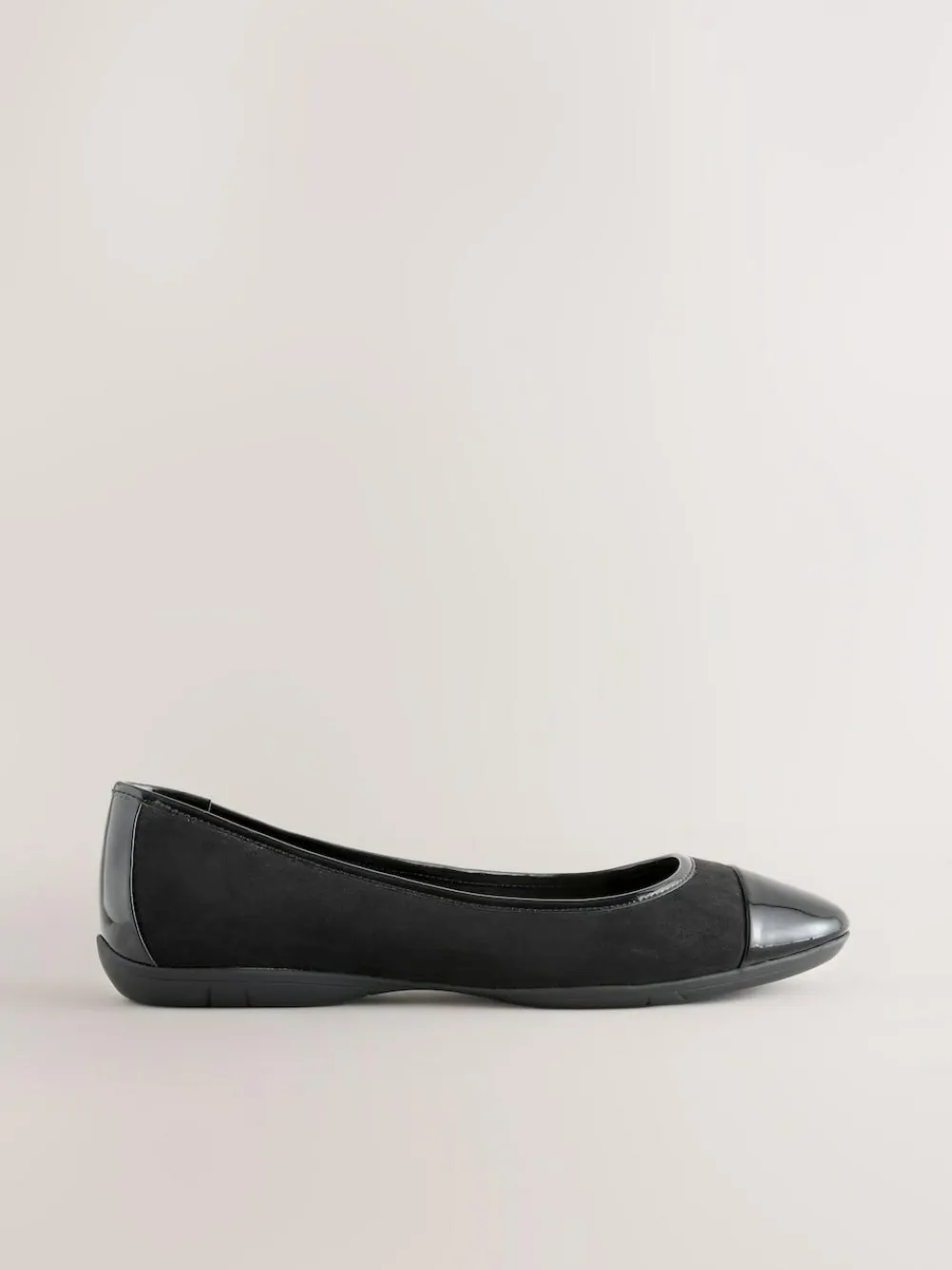 Next Black Forever Comfort® Toe Cap Ballerina Shoes^Women Flats