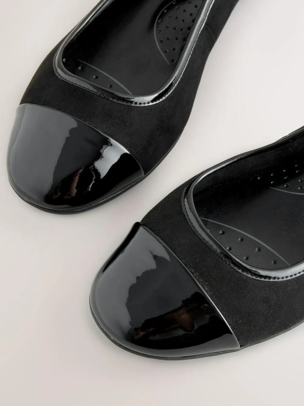 Next Black Forever Comfort® Toe Cap Ballerina Shoes^Women Flats