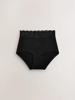 Discount Next Black Full Brief Cotton Lace Knickers 4 Pack